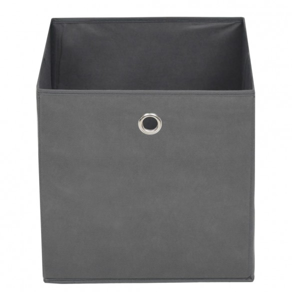 Boîte de rangement 4 pcs Tissu non-tissé 32x32x32 cm Gris