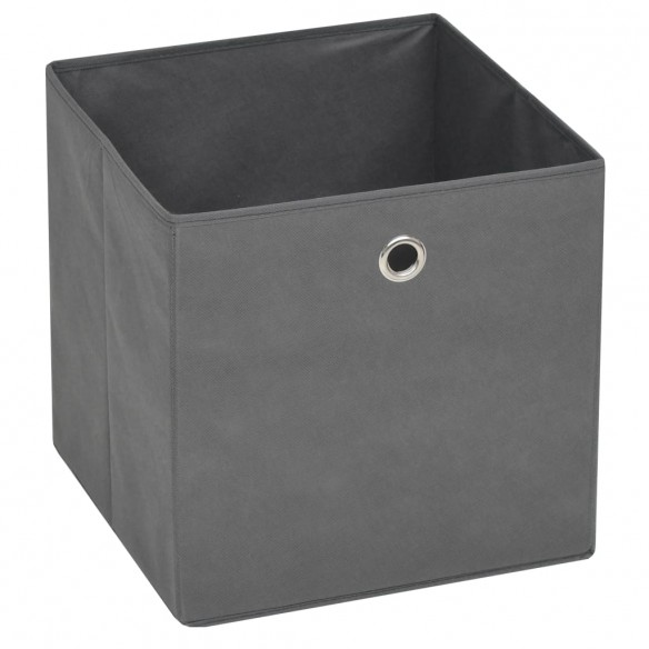 Boîte de rangement 4 pcs Tissu non-tissé 32x32x32 cm Gris