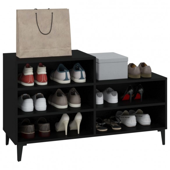 Armoire à chaussures Noir 102x36x60 cm Bois d'ingénierie