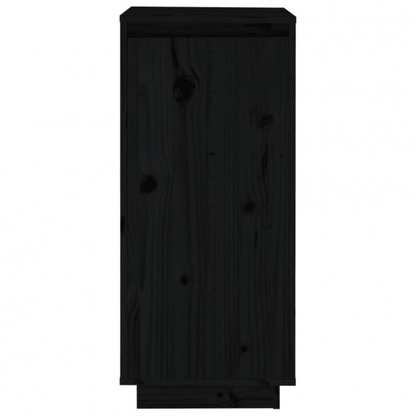 Armoire à chaussures Noir 35x35x80 cm Bois de pin massif