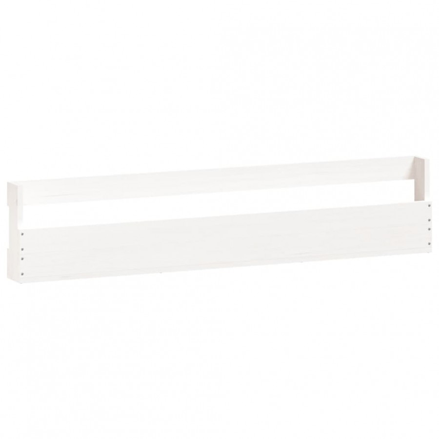 Étagères à chaussures murales 2 pcs Blanc 110x9x23cm Pin massif