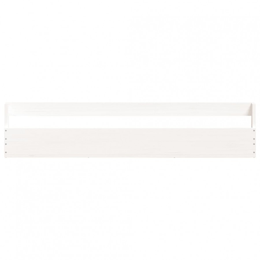 Étagères à chaussures murales 2 pcs Blanc 110x9x23cm Pin massif