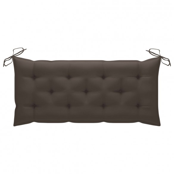 Banc de jardin pliable avec coussin 118 cm Bambou