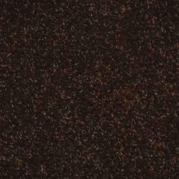 Tapis d'escalier autocollants 15pcs Marron 65x21x4cm Aiguilleté