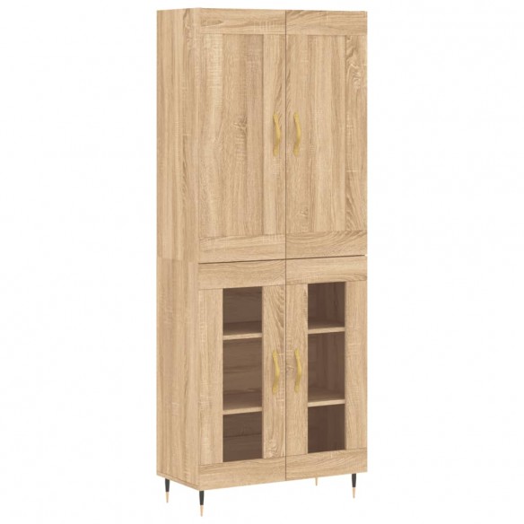 Buffet haut Chêne sonoma 69,5x34x180 cm Bois d'ingénierie