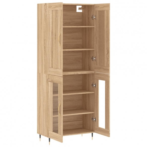 Buffet haut Chêne sonoma 69,5x34x180 cm Bois d'ingénierie