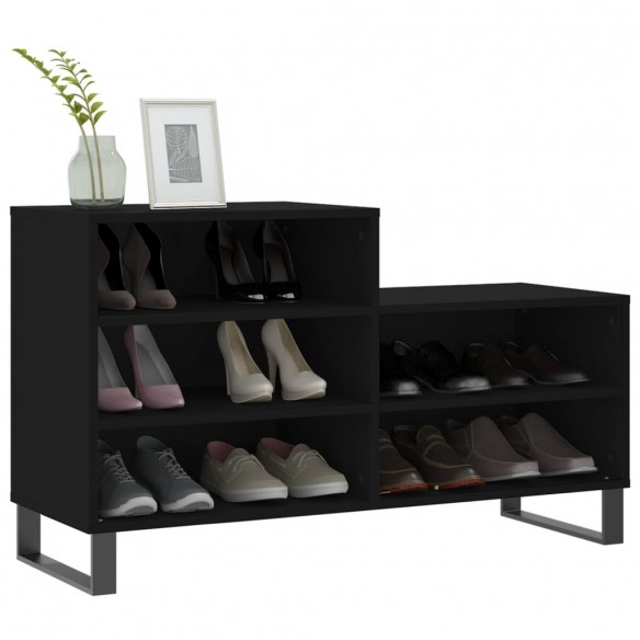 Armoire à chaussures Noir 102x36x60 cm Bois d'ingénierie