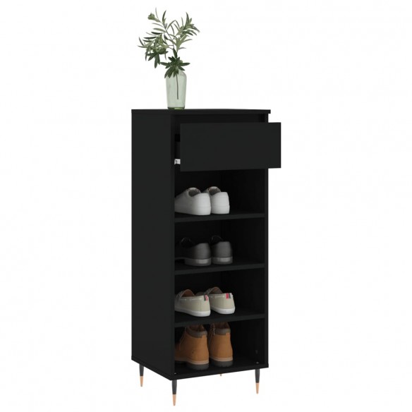 Armoire à chaussures Noir 40x36x105 cm Bois d'ingénierie