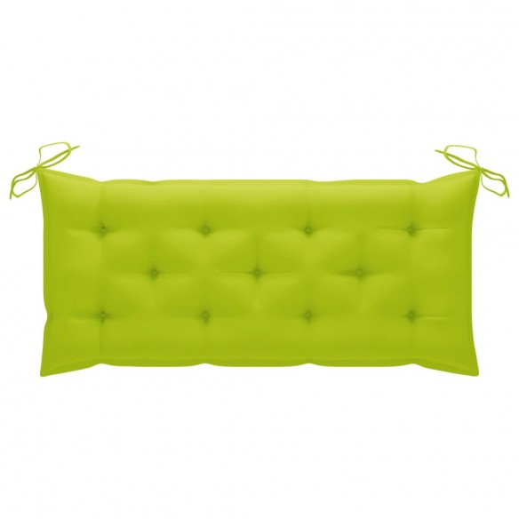 Banc de jardin 2 places avec coussin 120 cm Bois d'eucalyptus