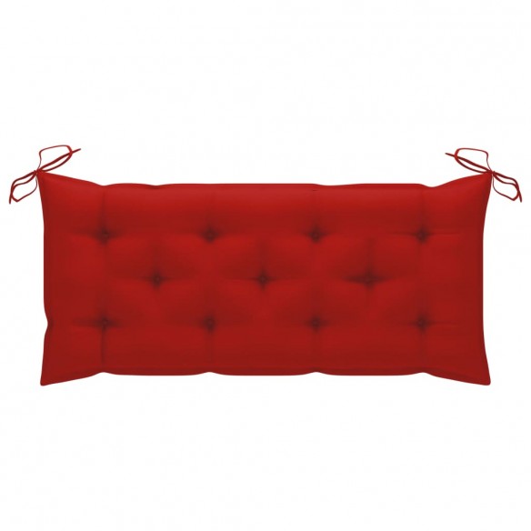 Banc de jardin pliable avec coussin 118 cm Bambou