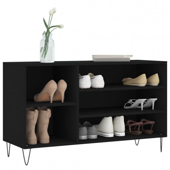 Armoire à chaussures Noir 102x36x60 cm Bois d'ingénierie