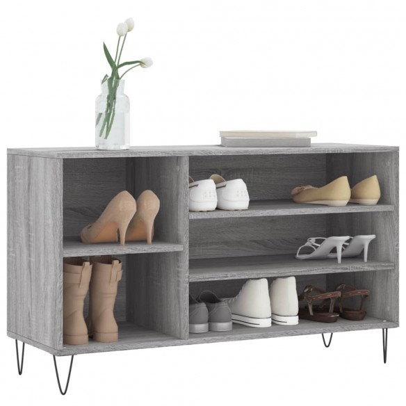 Armoire à chaussures Sonoma gris 102x36x60 cm Bois d'ingénierie