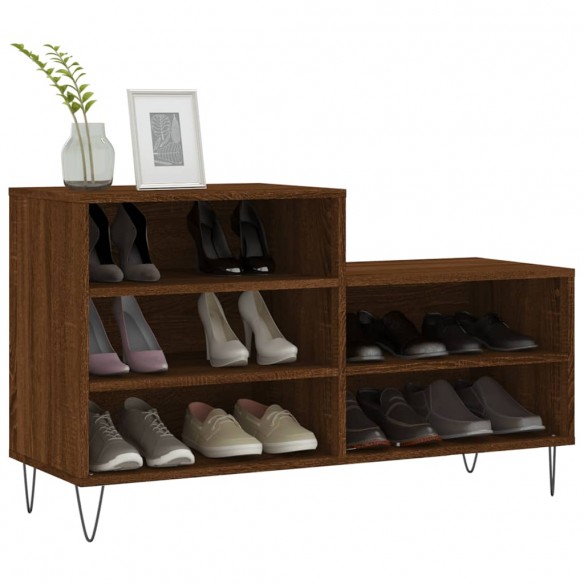 Armoire à chaussures Chêne marron 102x36x60cm Bois d'ingénierie