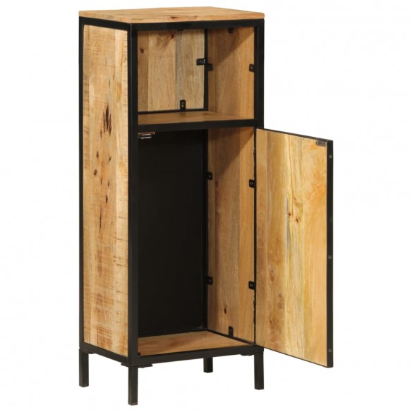 Armoire de salle de bain 40x27x90cm bois massif manguier et fer