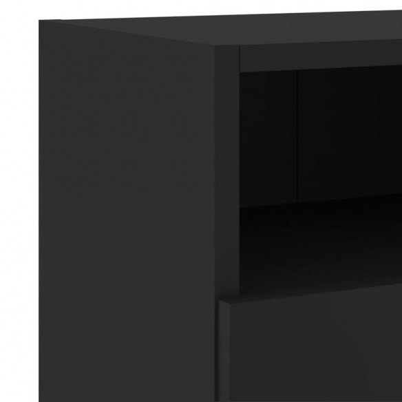 Meubles TV muraux 2 pcs noir 60x30x30 cm bois d'ingénierie