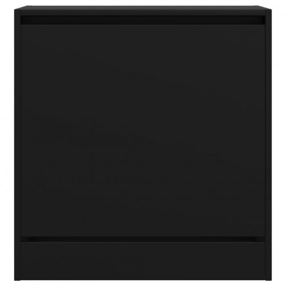 Armoire à chaussures noir 60x34x63,5 cm bois d'ingénierie