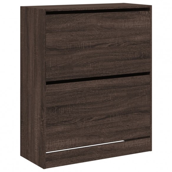 Armoire à chaussures chêne marron 80x34x96,5 cm bois ingénierie