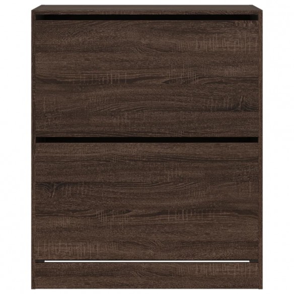 Armoire à chaussures chêne marron 80x34x96,5 cm bois ingénierie