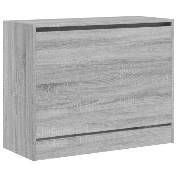 Armoire à chaussures sonoma gris 80x34x63 cm bois d'ingénierie