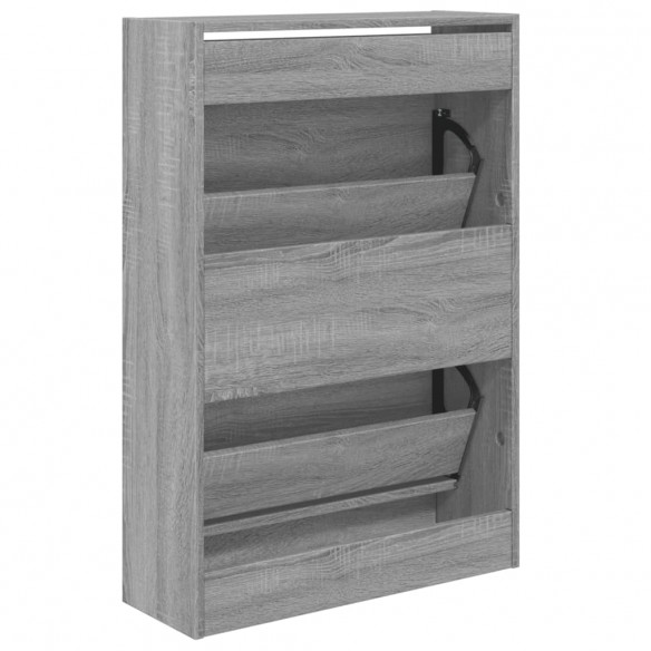 Armoire à chaussures sonoma gris 60x21x87,5 cm bois ingénierie