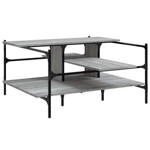 Table basse sonoma gris 100x100x48,5 cm bois d'ingénierie