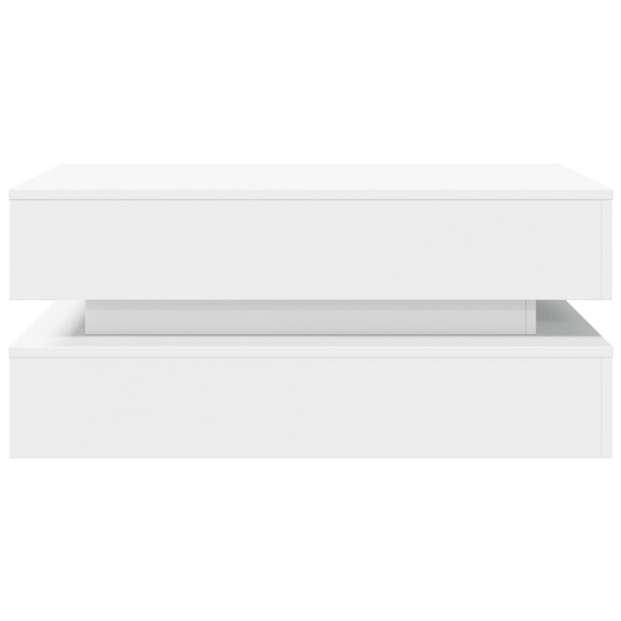 Table basse avec lumières LED blanc 90x50x40 cm Table basse avec lumières LED blanc 90x50x40 cm