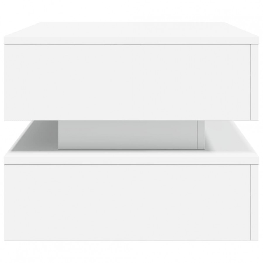 Table basse avec lumières LED blanc 90x50x40 cm Table basse avec lumières LED blanc 90x50x40 cm