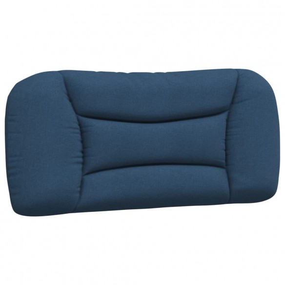 Cadre de lit avec tête de lit Bleu 90x190 cm Tissu
