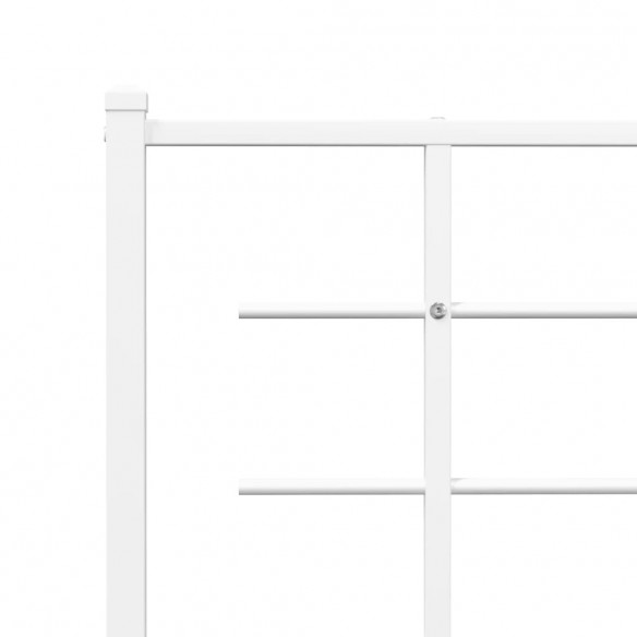 Tête de lit métal blanc 90 cm