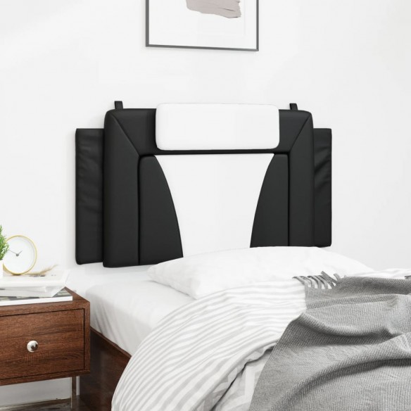 Coussin de tête de lit noir et blanc 100 cm similicuir