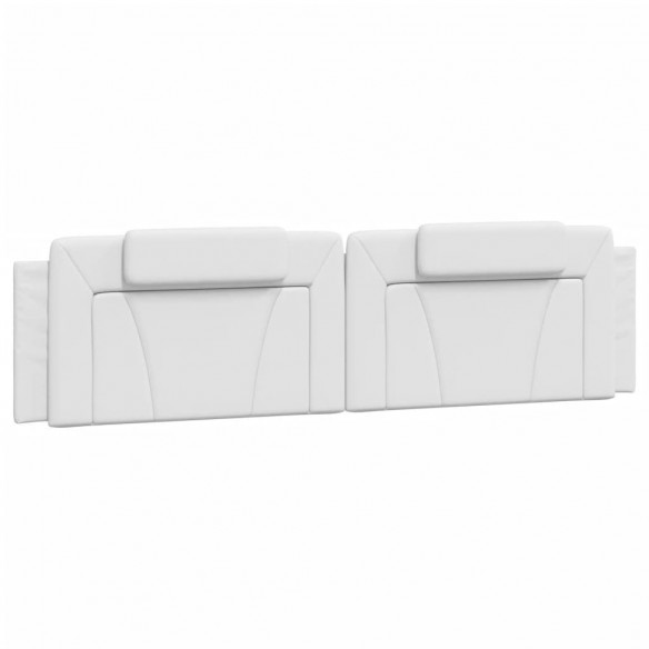 Coussin de tête de lit blanc 200 cm similicuir