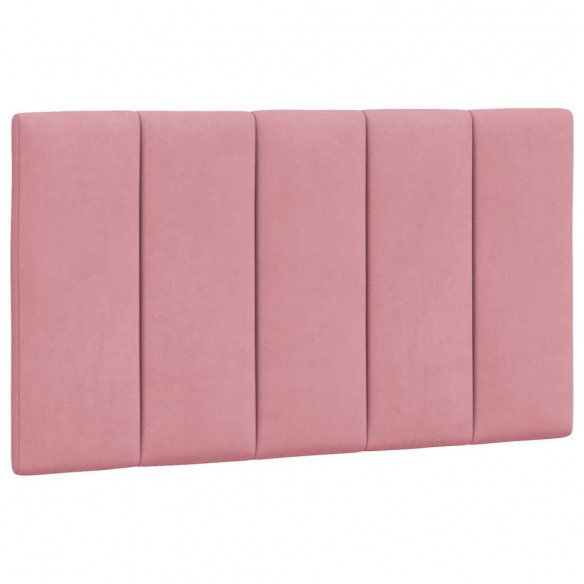 Coussin de tête de lit rose 90 cm velours