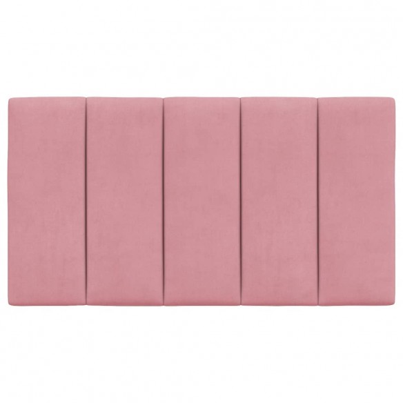 Coussin de tête de lit rose 90 cm velours