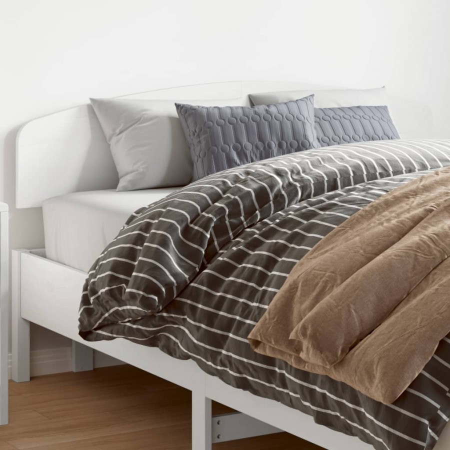 Tête de lit blanc 150 cm bois massif de pin