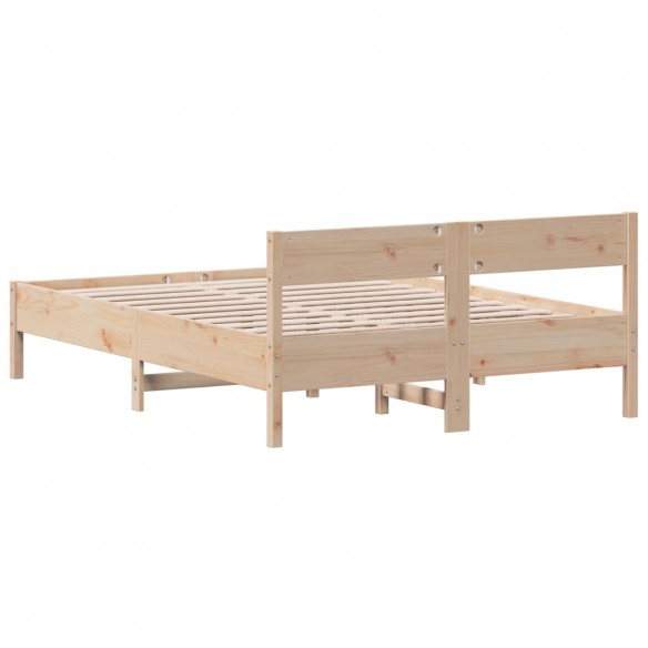 Cadre de lit avec tête de lit 160x200 cm bois de pin massif