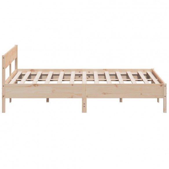 Cadre de lit avec tête de lit 200x200 cm Bois de pin massif