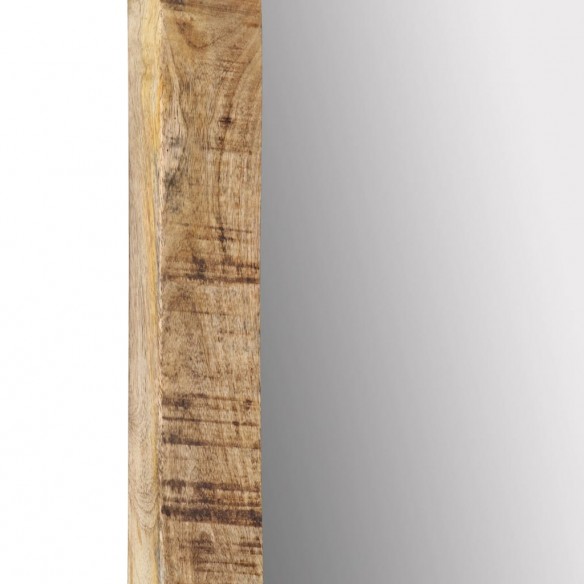 Miroir 70x50 cm bois de manguier massif et verre