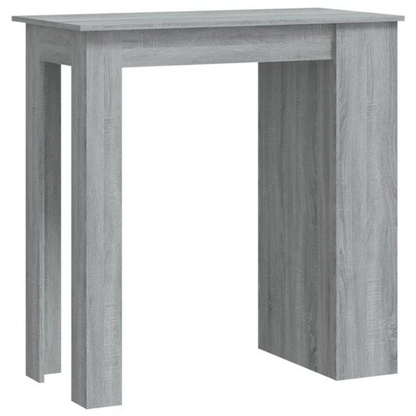 Table de bar avec rangement Sonoma gris 102x50x103,5 cm