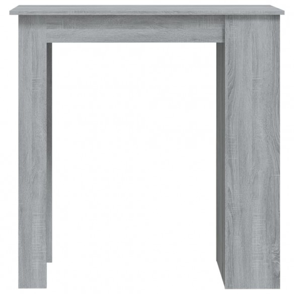 Table de bar avec rangement Sonoma gris 102x50x103,5 cm