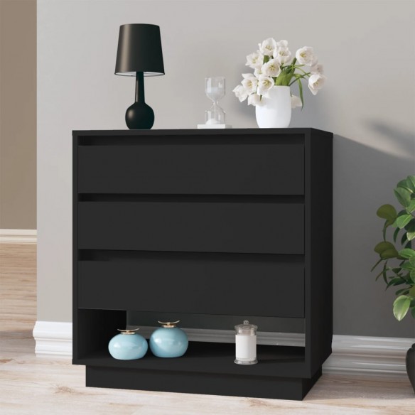 Buffet Noir 70x41x75 cm Bois d'ingénierie