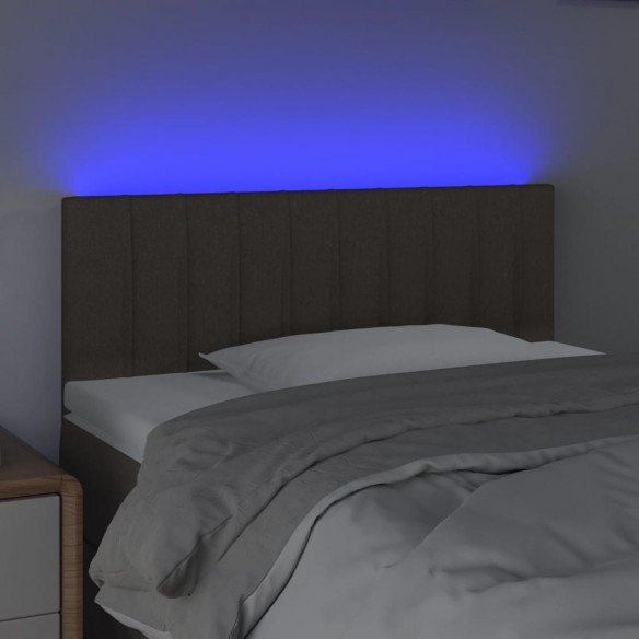 Tête de lit à LED Taupe 90x5x78/88 cm Tissu