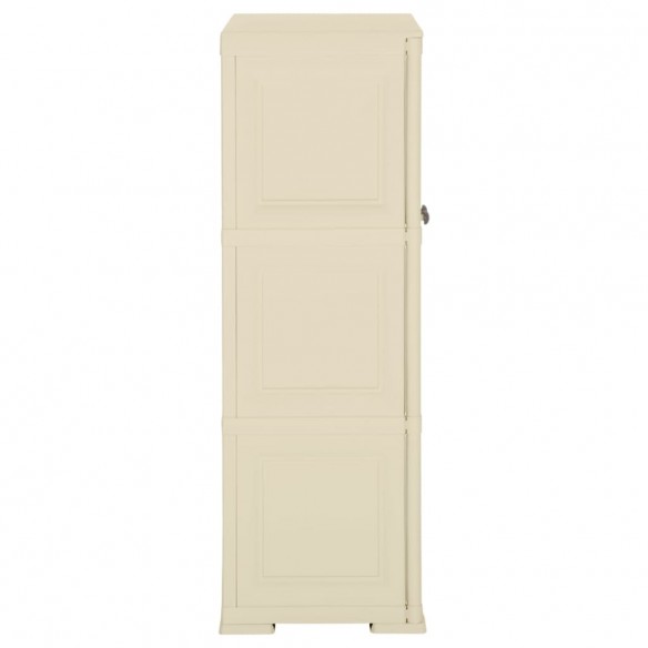 Armoire plastique 79x43x125 cm design de bois blanc angora