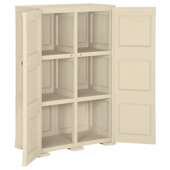 Armoire plastique 79x43x125 cm design de bois blanc angora