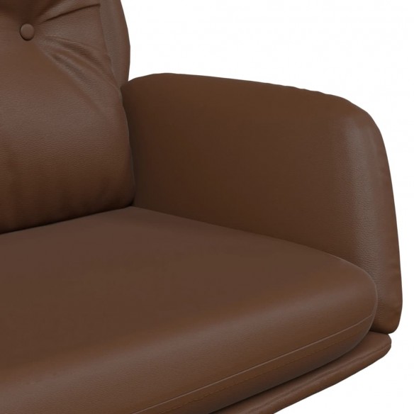 Chaise de relaxation Marron Cuir véritable