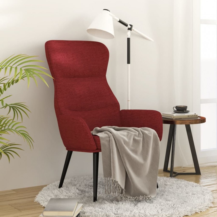 Chaise de relaxation Rouge bordeaux Tissu