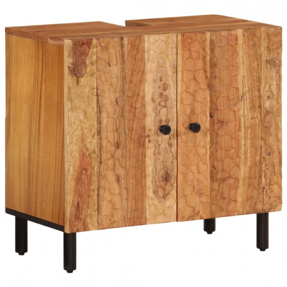 Ensemble d'armoires de salle de bain 3 pcs bois massif d'acacia