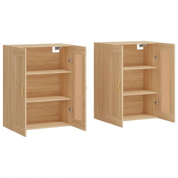 Armoires murales 2 pcs chêne sonoma bois d'ingénierie