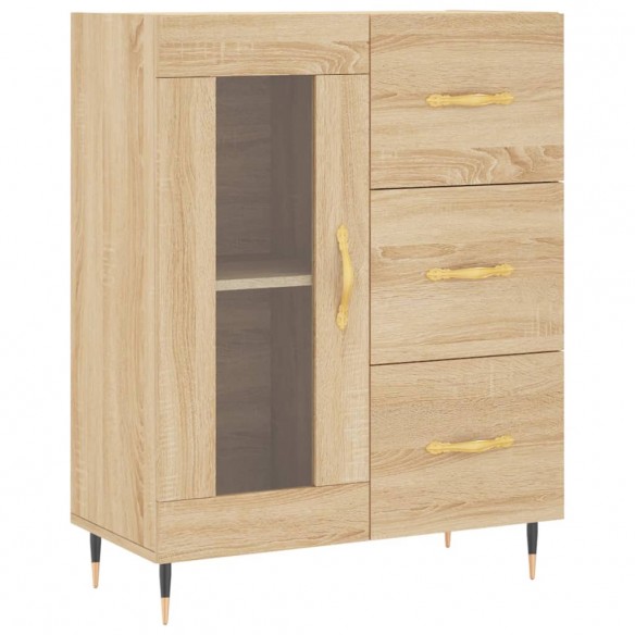 Buffet haut Chêne sonoma 69,5x34x180 cm Bois d'ingénierie