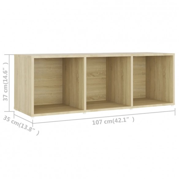 Meubles TV 3 pcs Chêne sonoma 107x35x37 cm Aggloméré