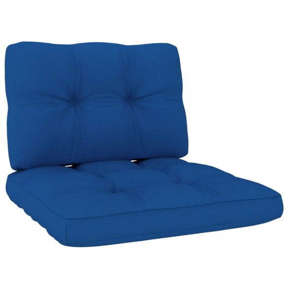 Chaises de jardin 2 pcs avec coussins bleu royal Pin imprégné